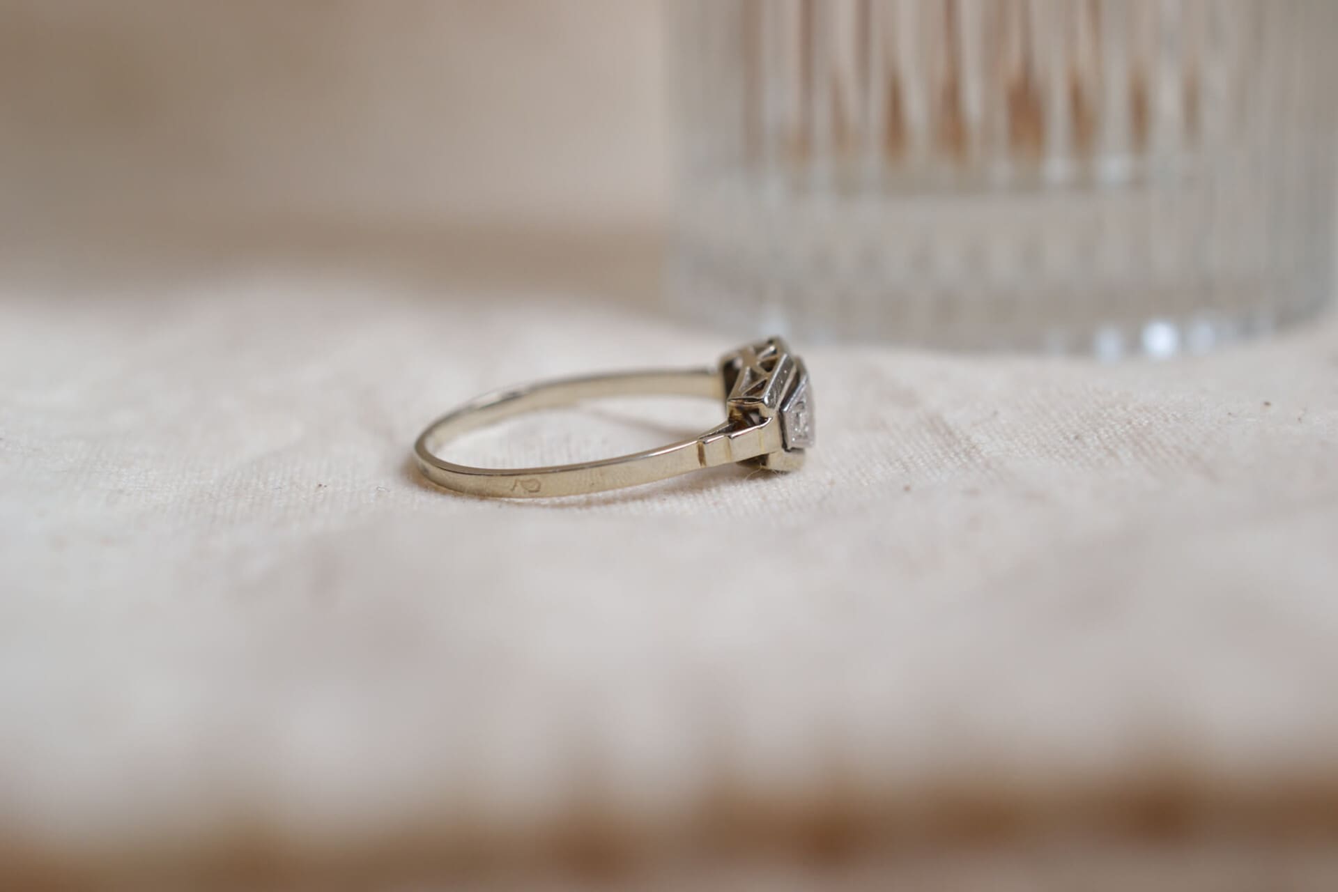 Bague Art Déco Or blanc Diamants
