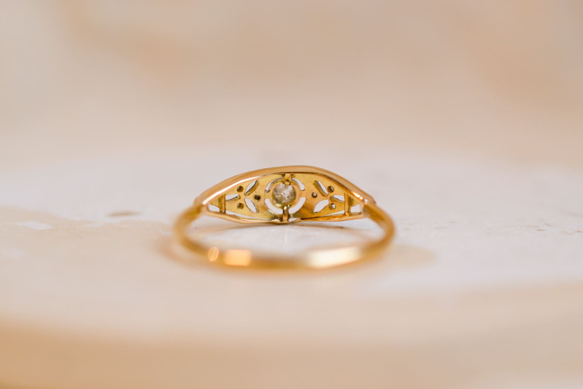 Bague Diamant Art déco ajourée