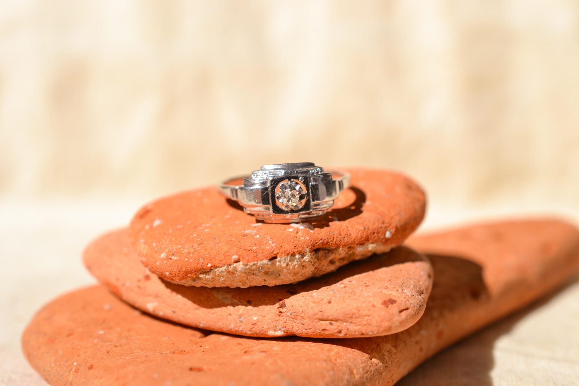 Bague Art Déco Or blanc Diamant