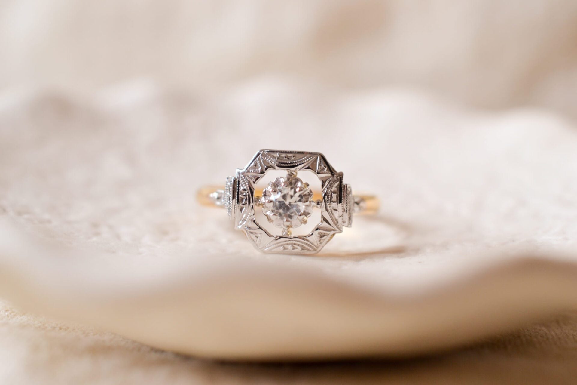Bague Art Déco 2 Ors Oxyde