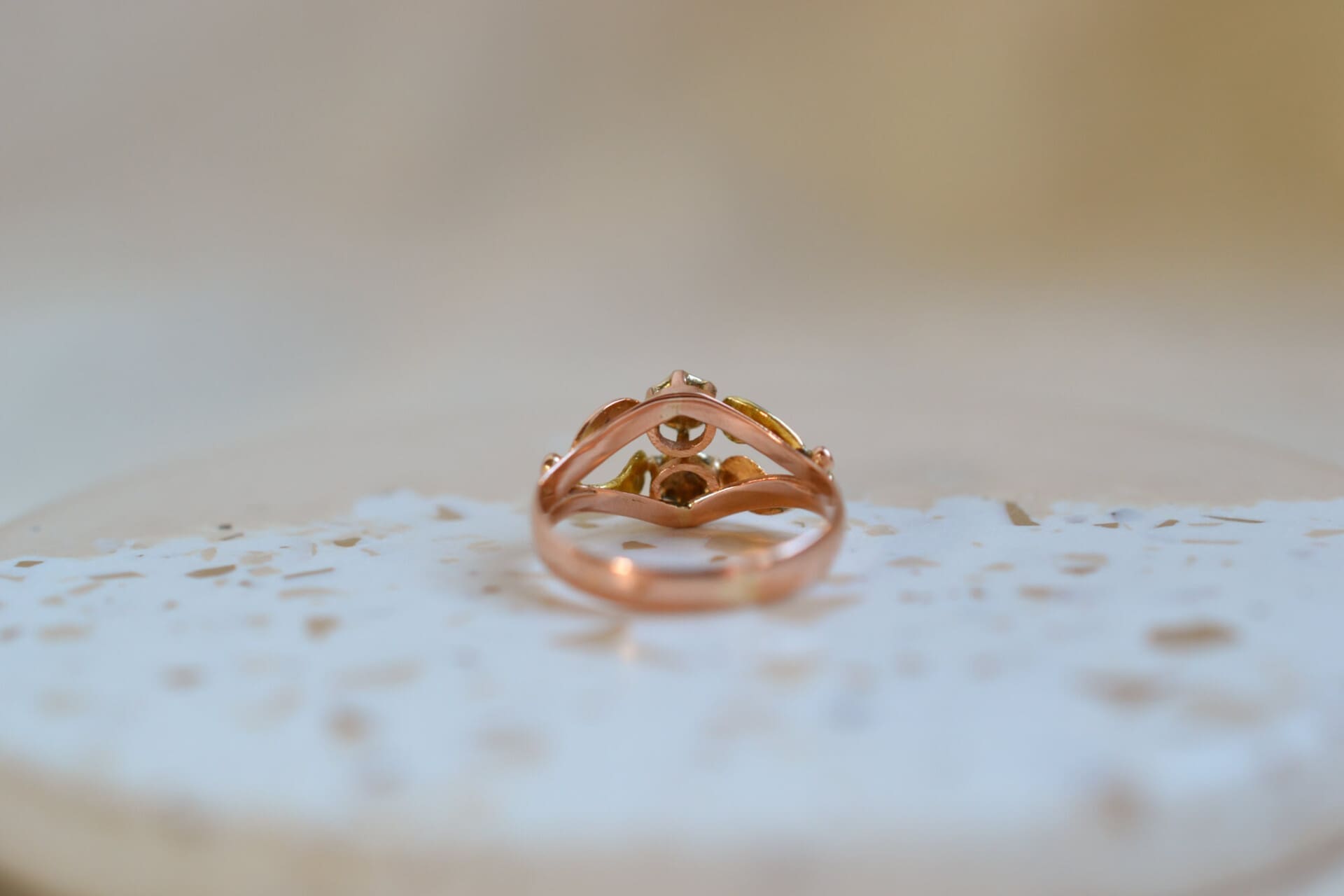 Bague Art Nouveau 2 Ors