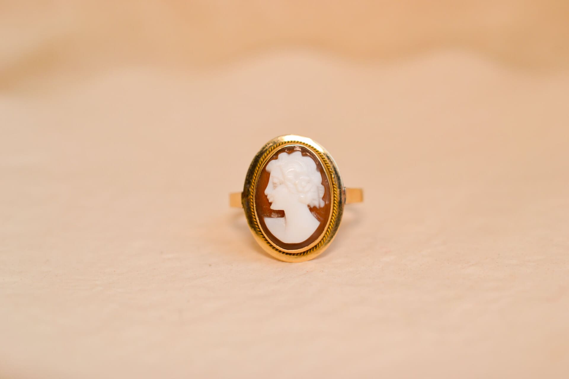 Bague Camée Agate brune