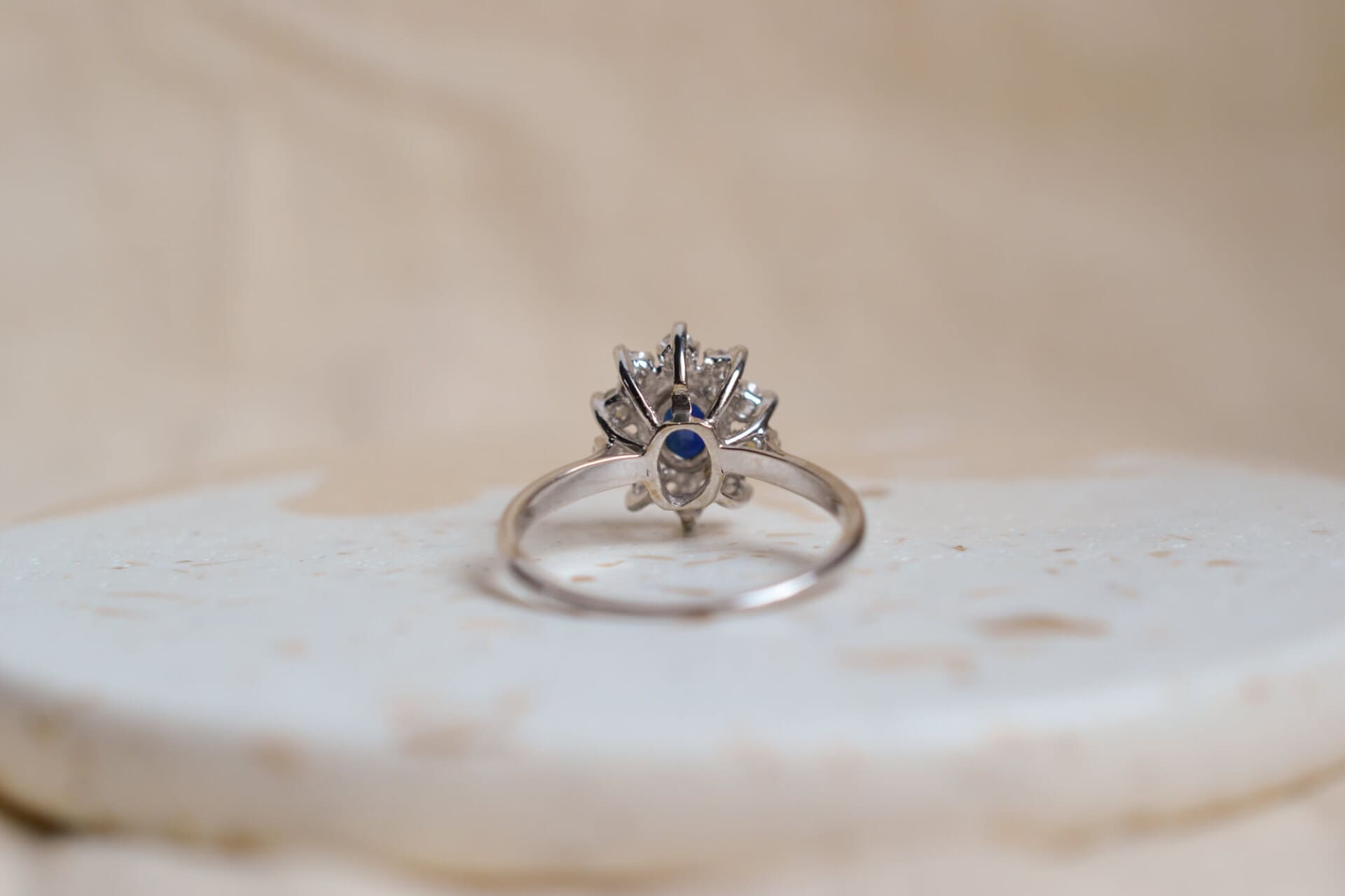 Bague Marguerite Saphir et Diamants