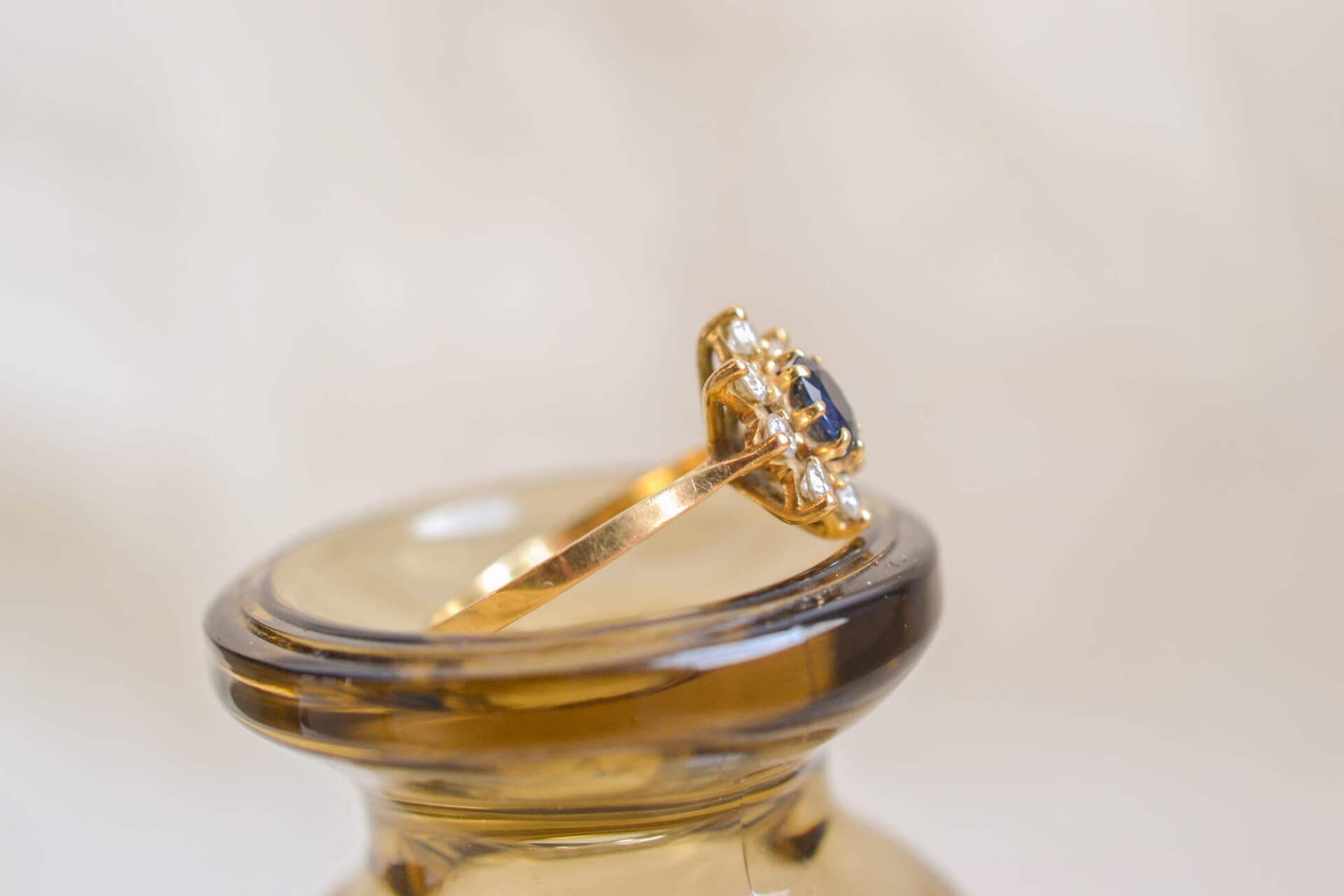 Bague Marguerite Saphir et Diamants