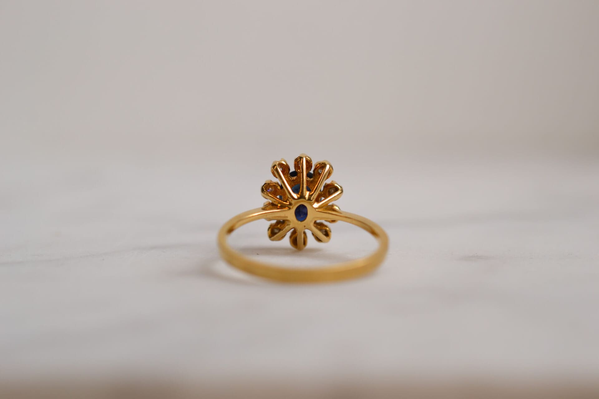 Bague Marguerite Saphir et Diamants