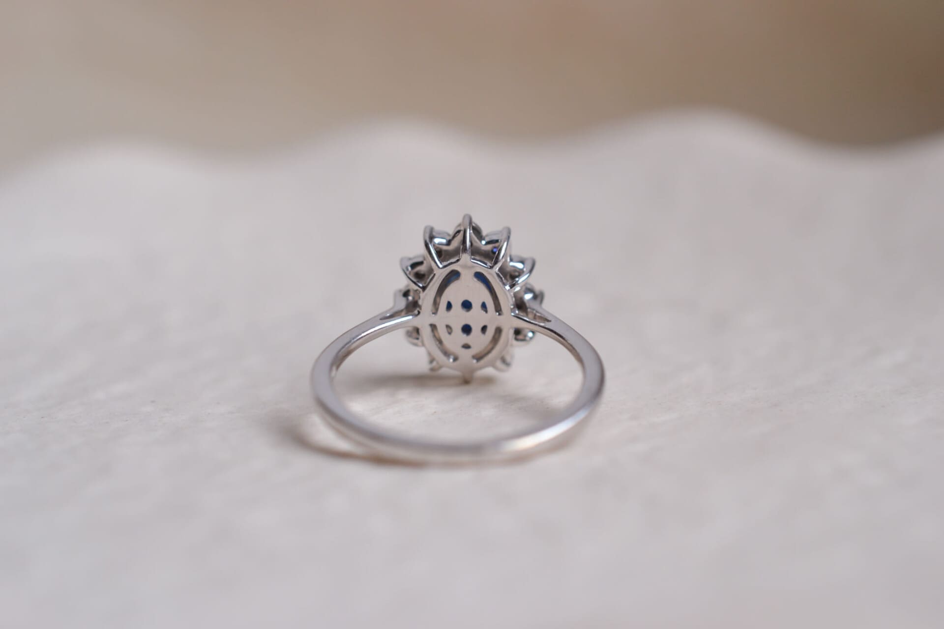 Bague Marguerite Saphir et Diamants