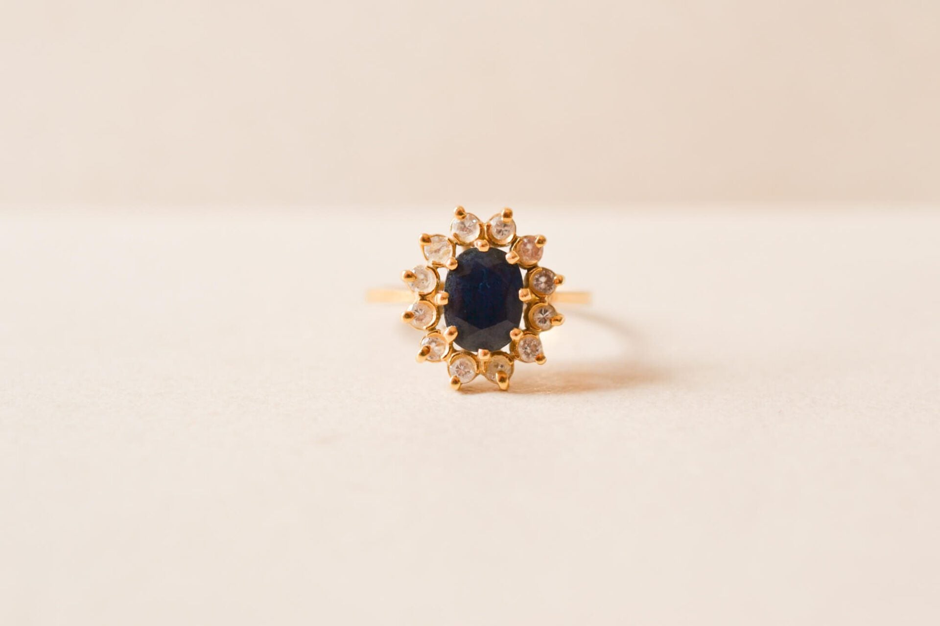 Bague Marguerite Saphir et Diamants