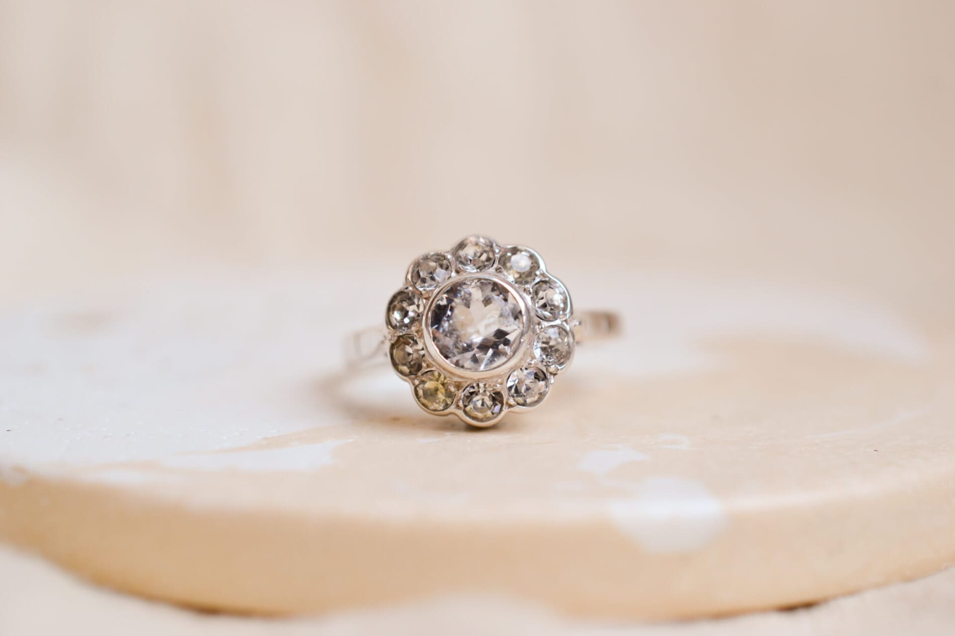 Bague Marguerite Argent Oxydes