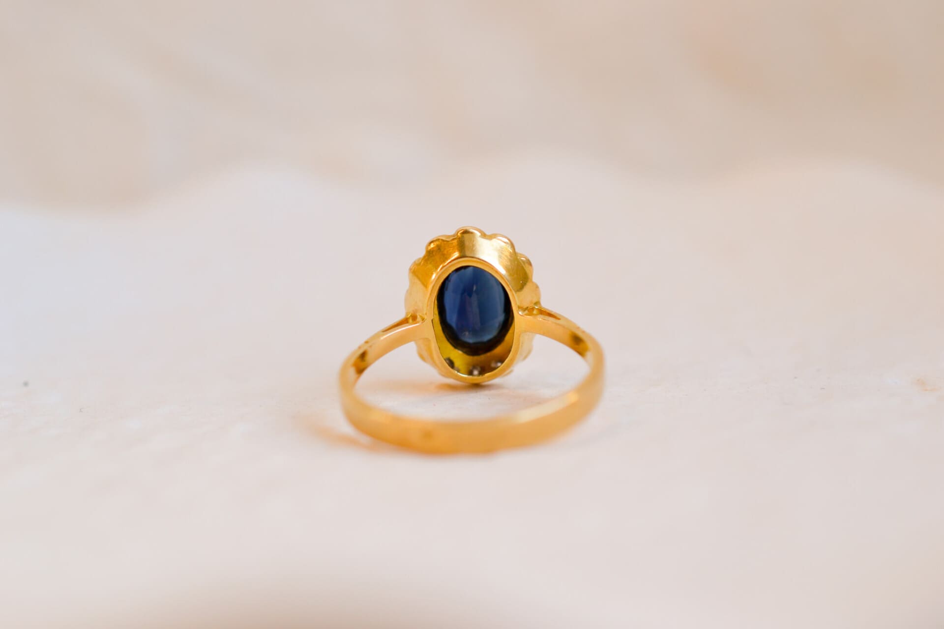 Bague Marguerite Saphir et Diamants
