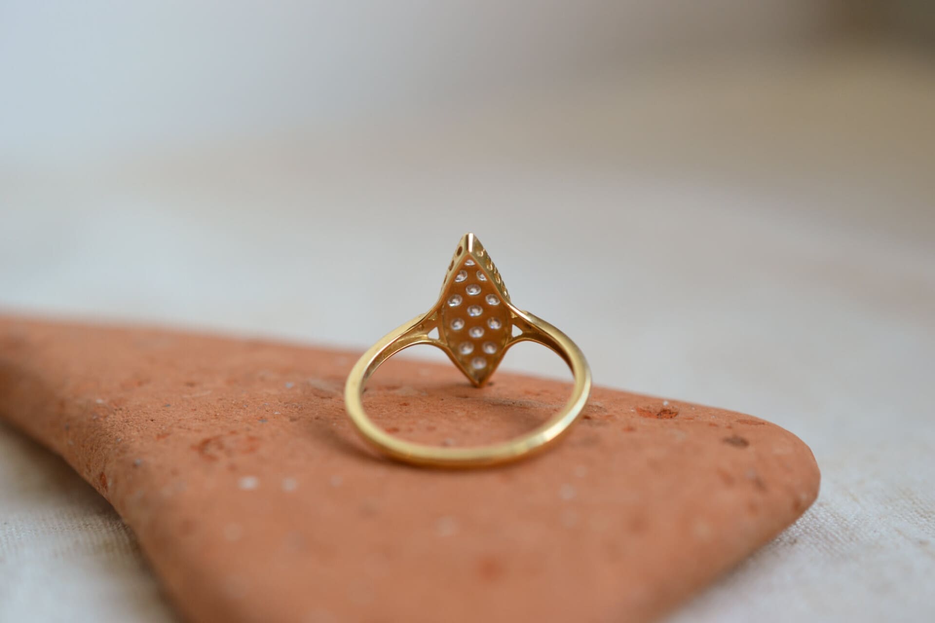 Bague Marquise 2 Ors Oxydes