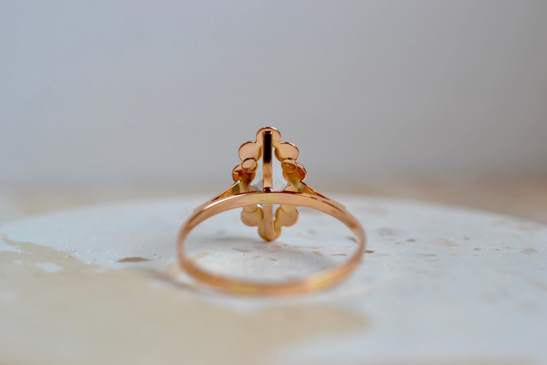 Bague Marquise Aigue-Marine