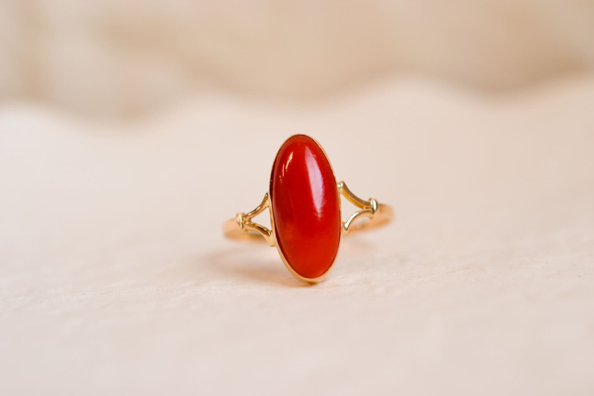 Bague Marquise Corail