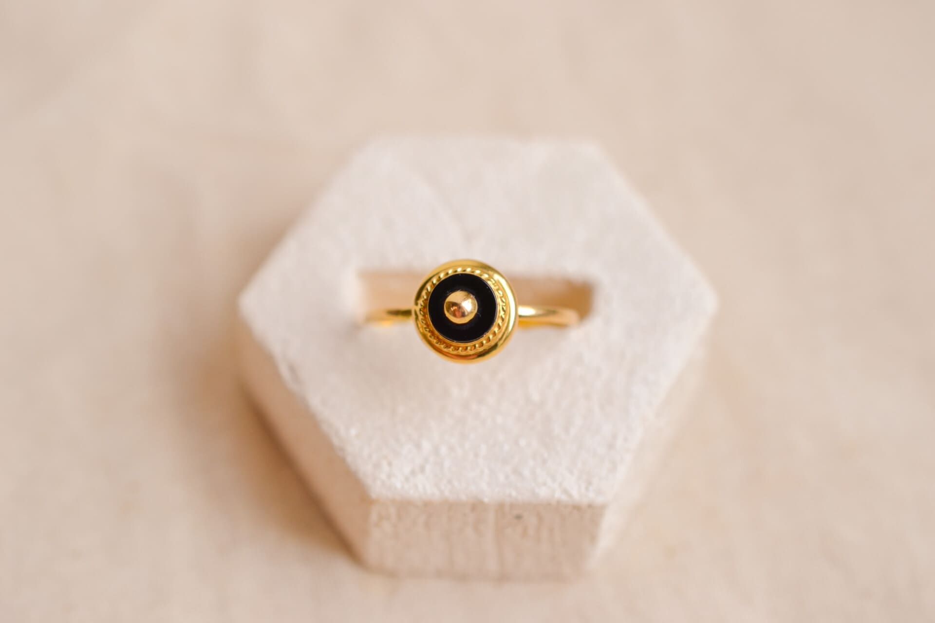 Bague Onyx décor torsadé
