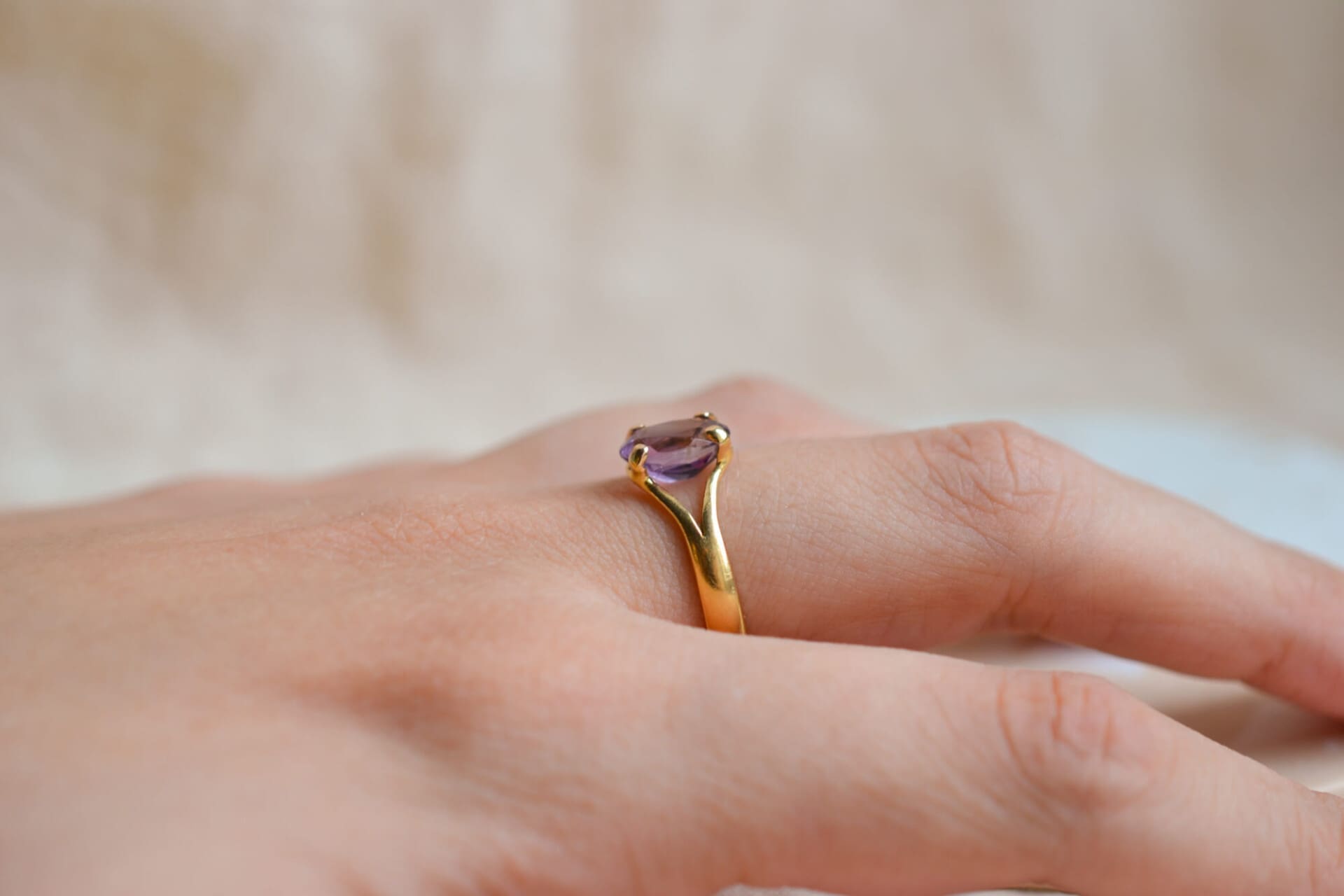 Bague Améthyste ovale