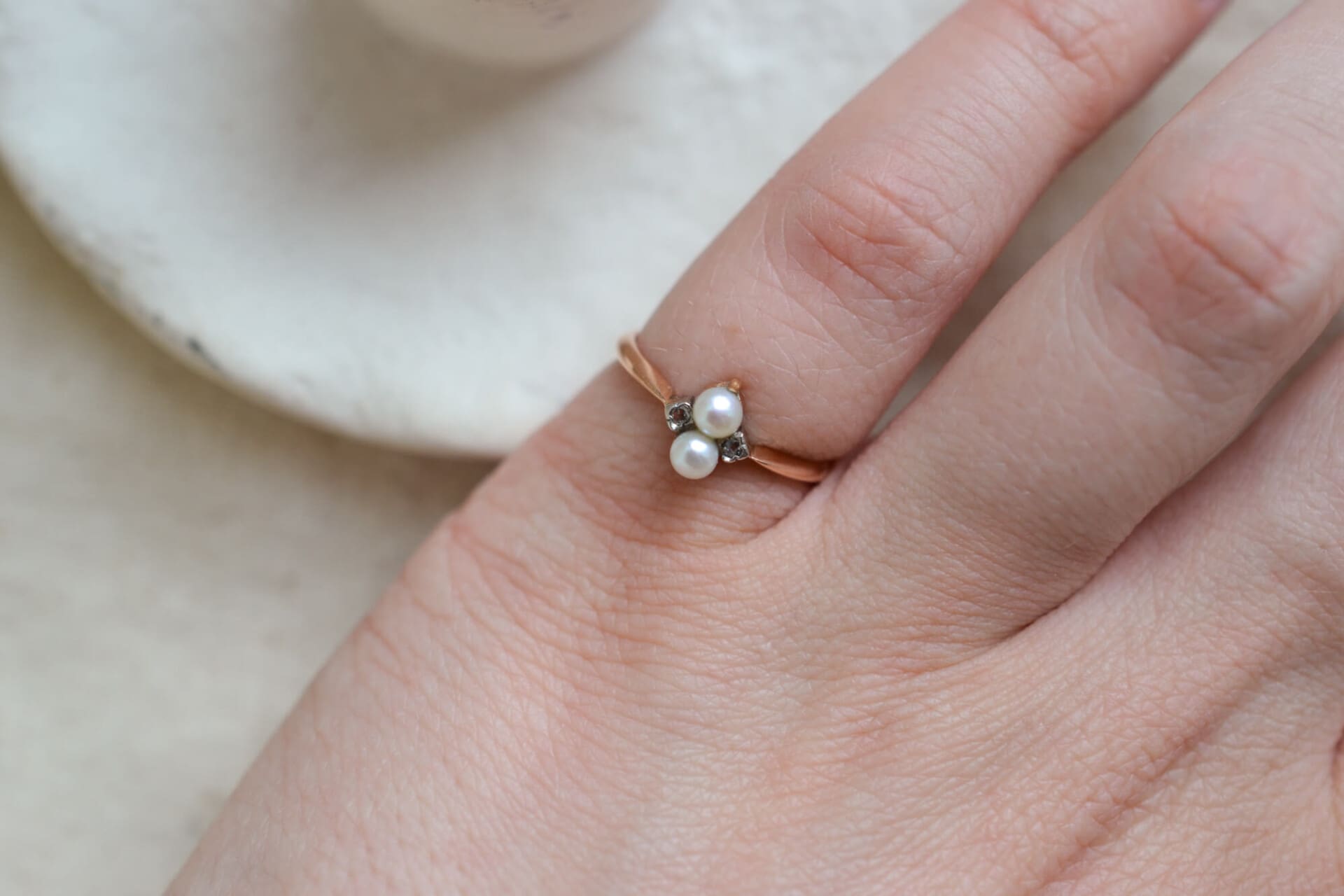 Bague Perles et Simulants