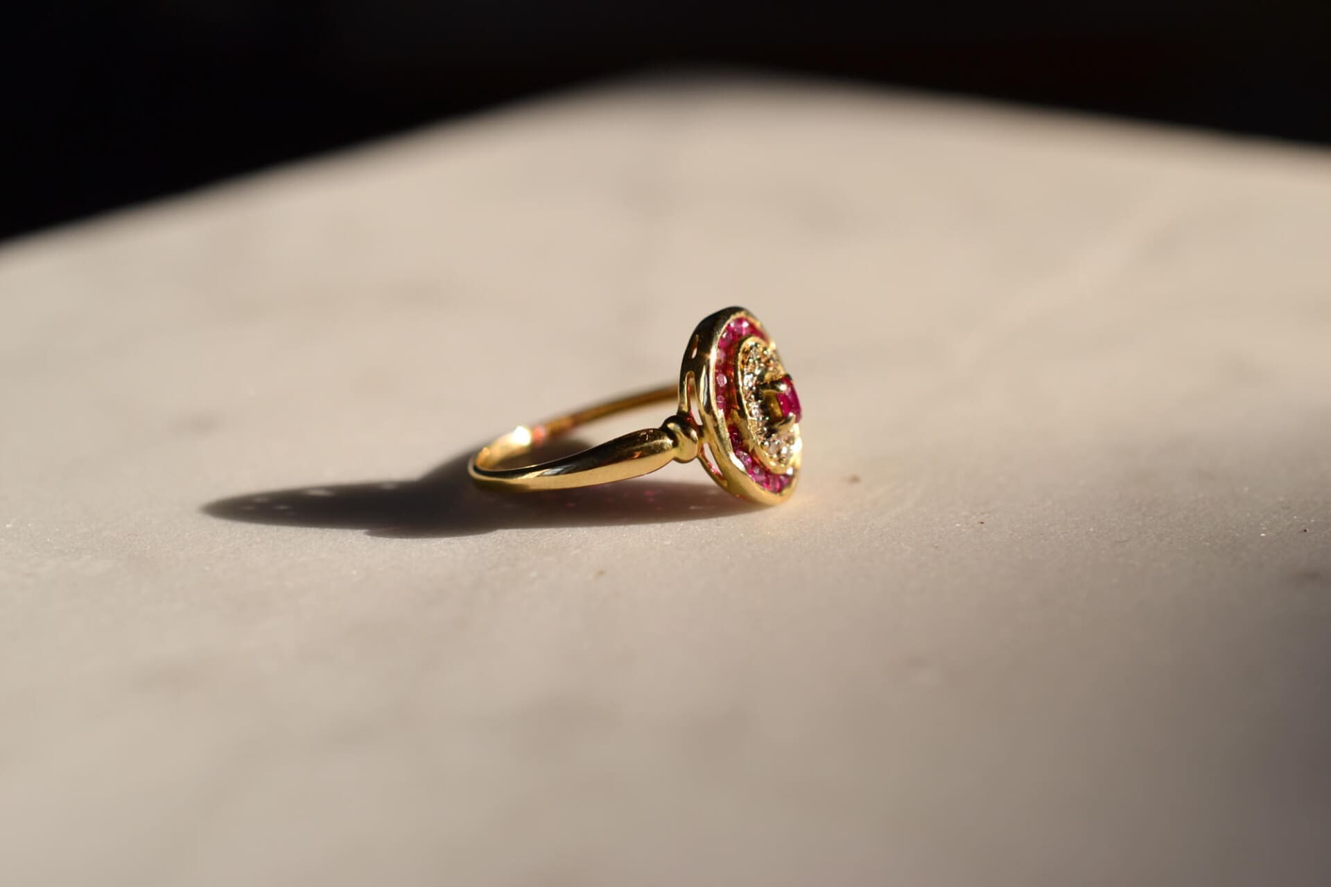 Bague Art déco Rubis