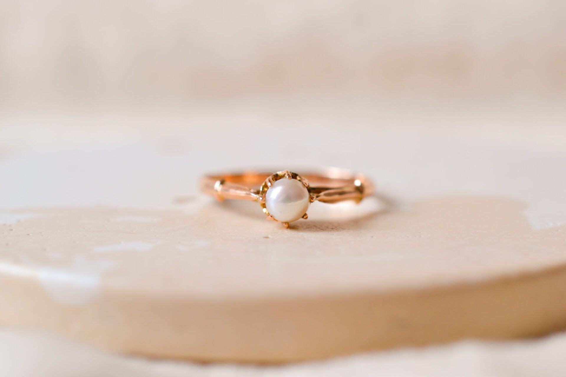 Bague Perle Solitaire
