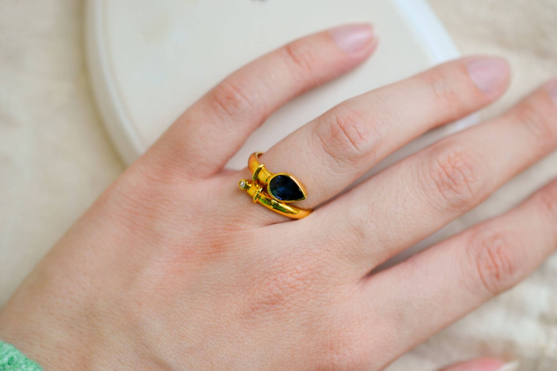 Bague Toi et Moi Saphir et Diamant