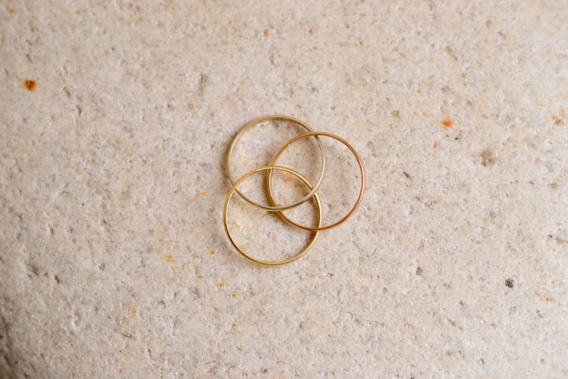 Bague anneaux 3 Ors style Trinity