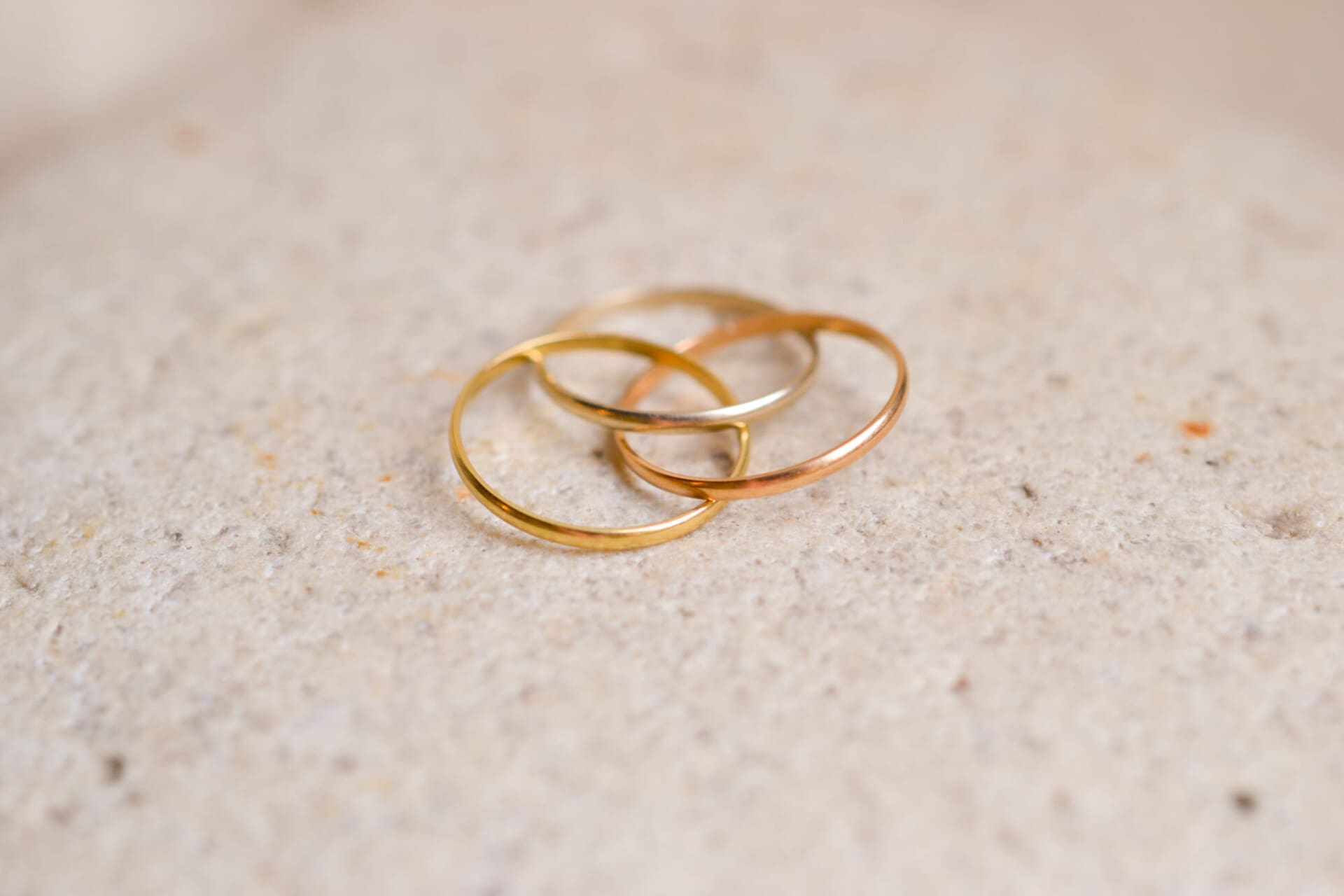 Bague anneaux 3 Ors style Trinity