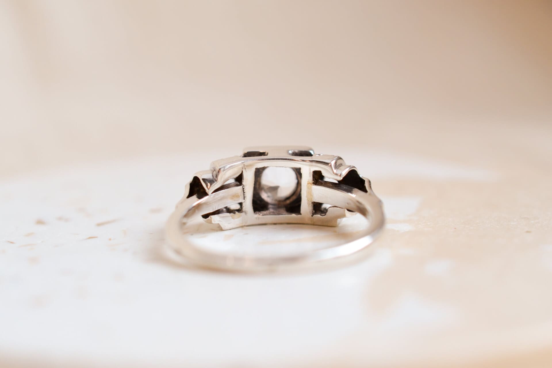 Bague Art Déco Argent Oxydes
