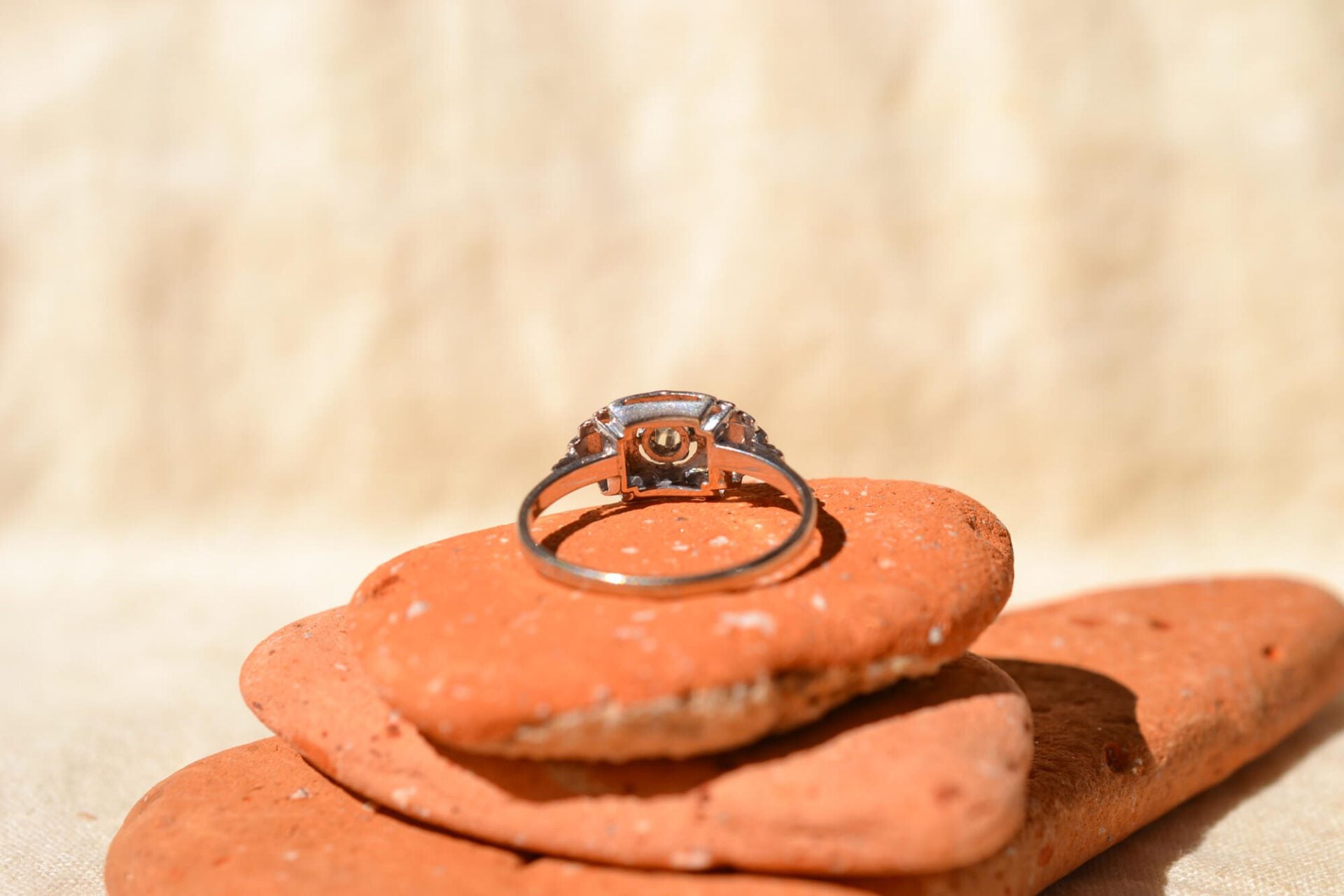 Bague Art Déco Or blanc Diamant