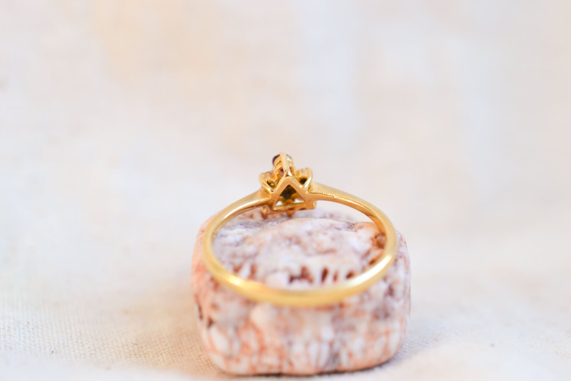 Bague fleur Rubis et Diamants