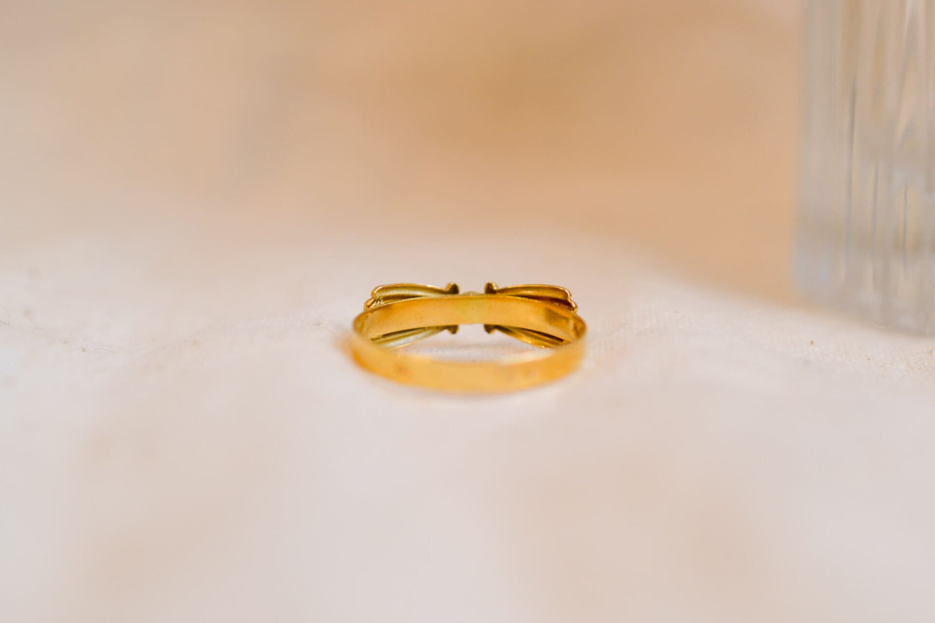 Bague noeud rainuré Or jaune