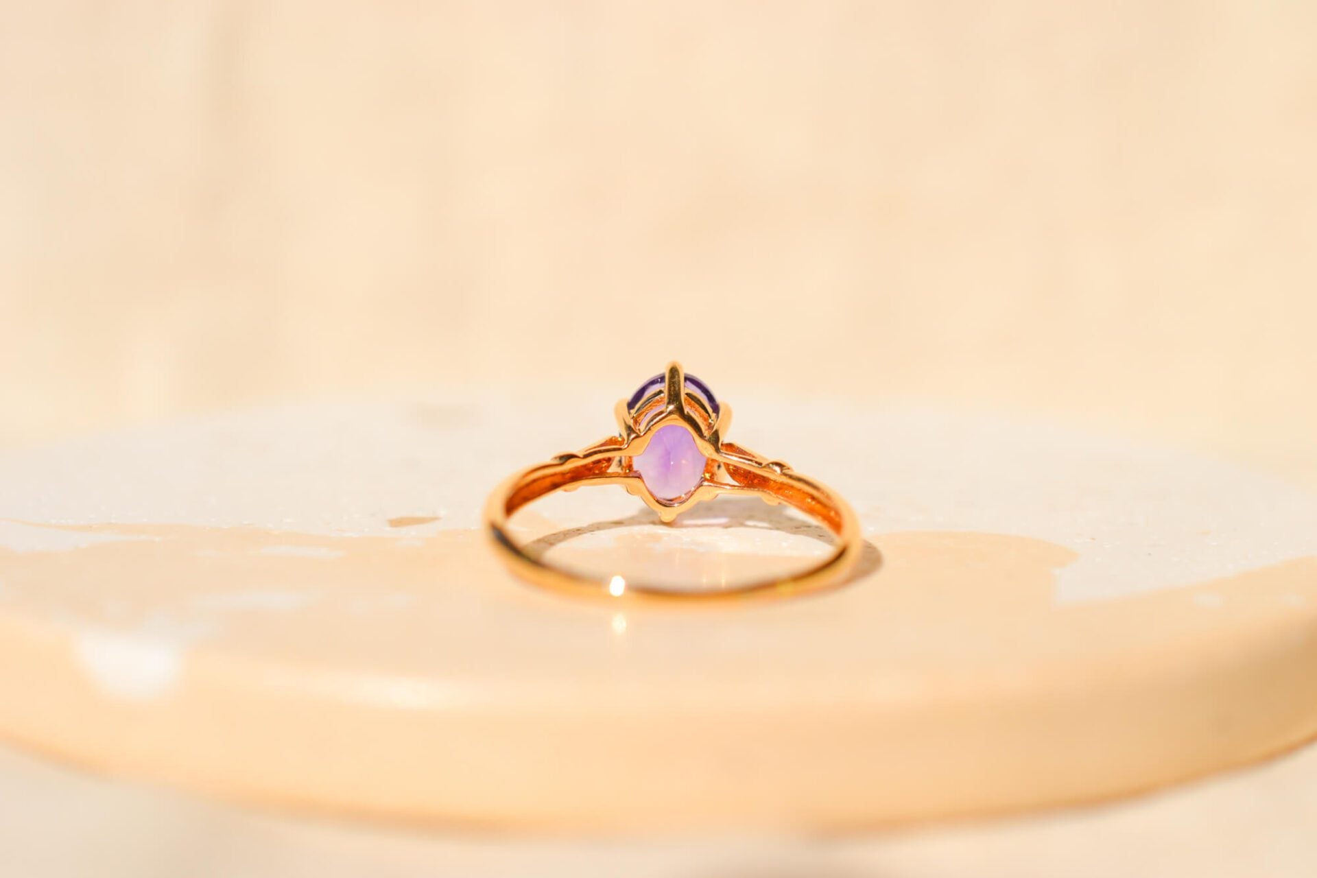 Bague Solitaire Améthyste