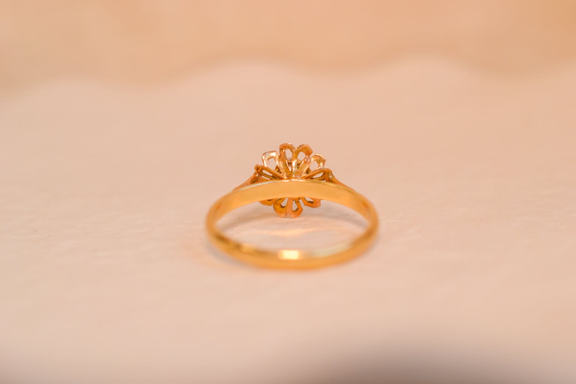 Bague fleur Perle de culture