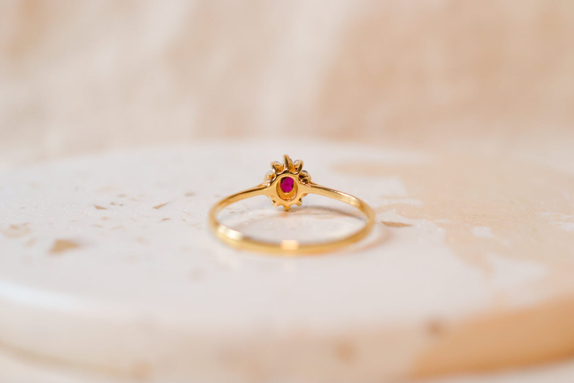 Bague Marguerite Rubis et Diamants