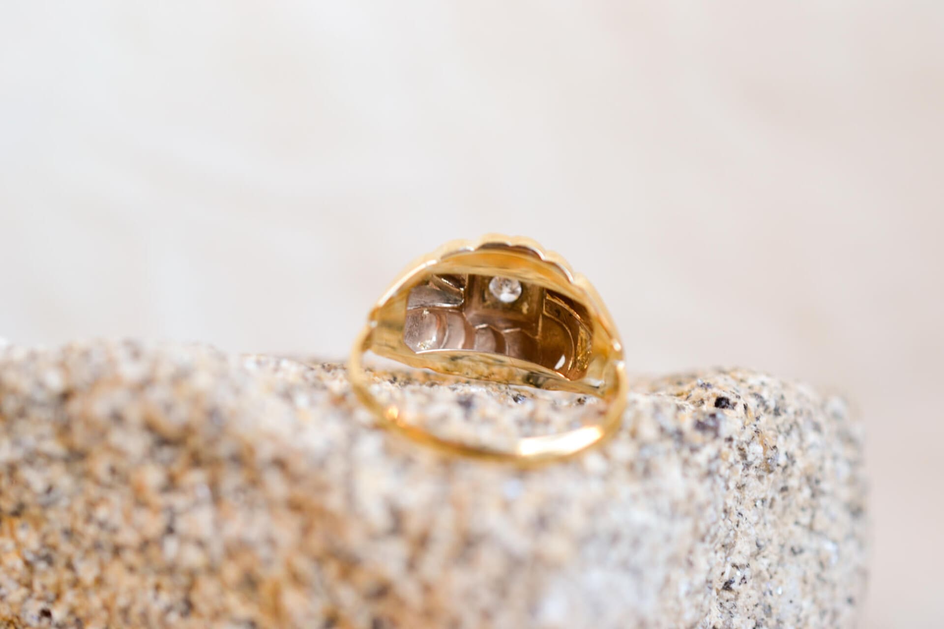 Bague style Tank Diamant