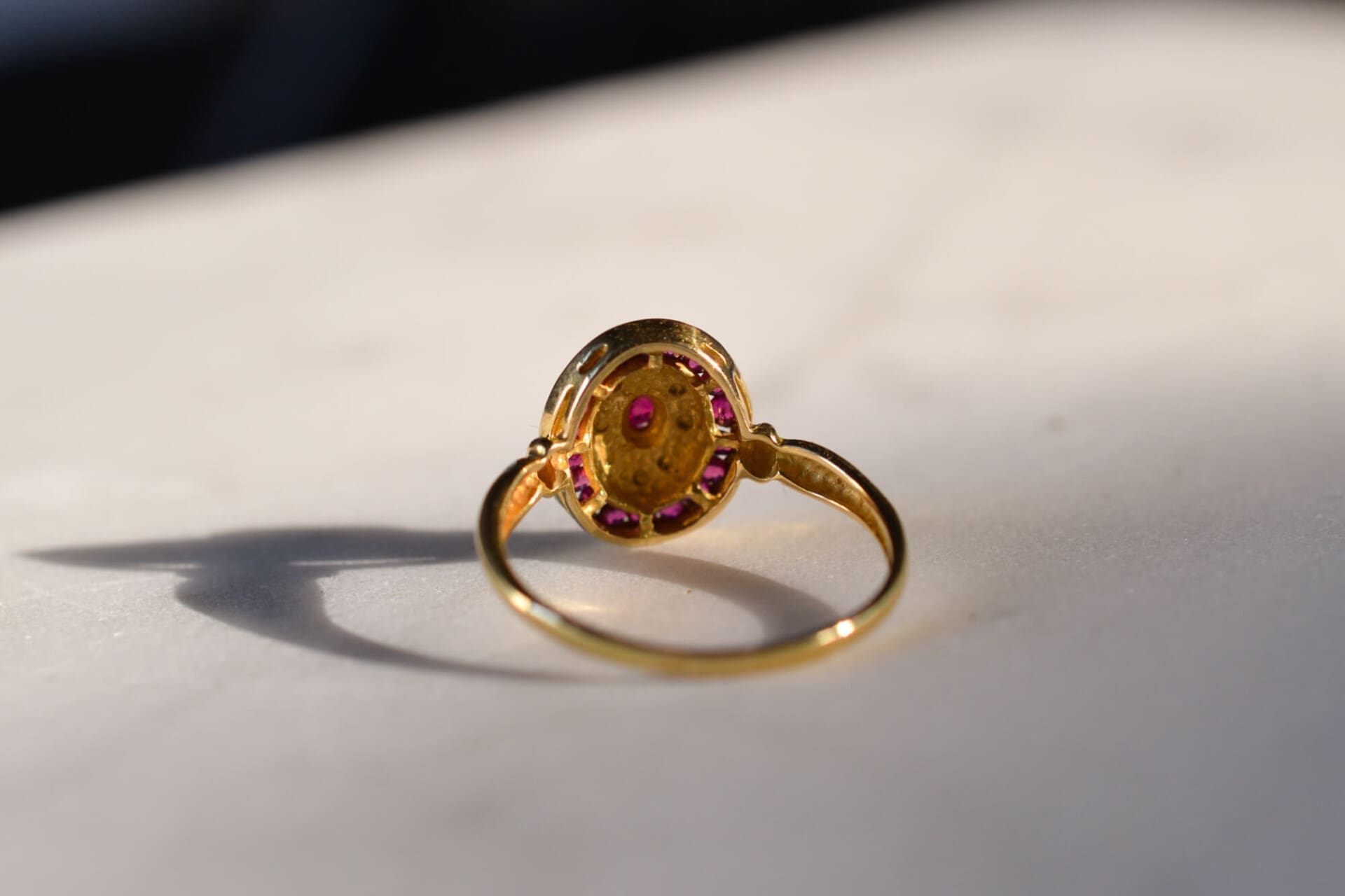 Bague Art déco Rubis