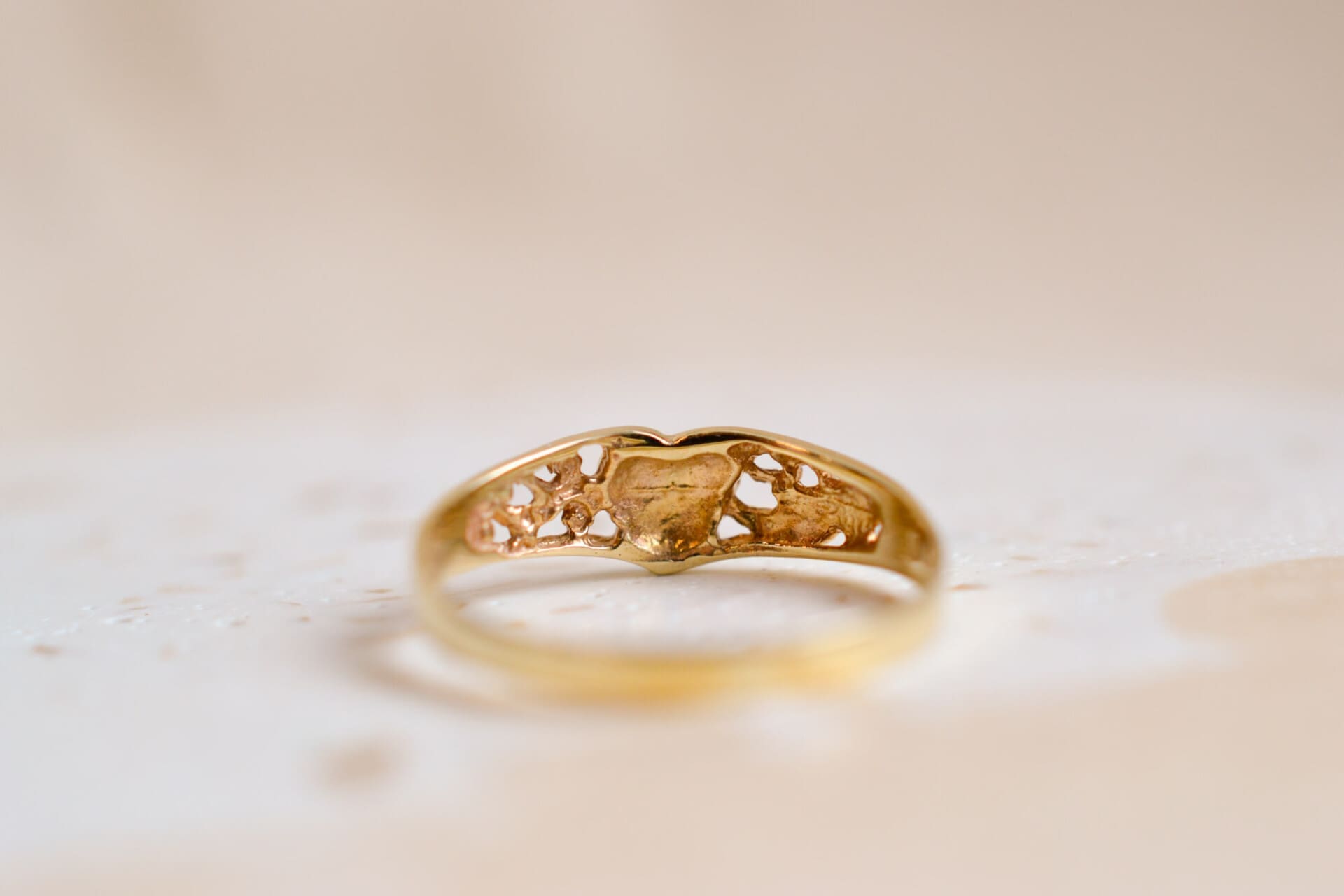 Bague chevalière coeur