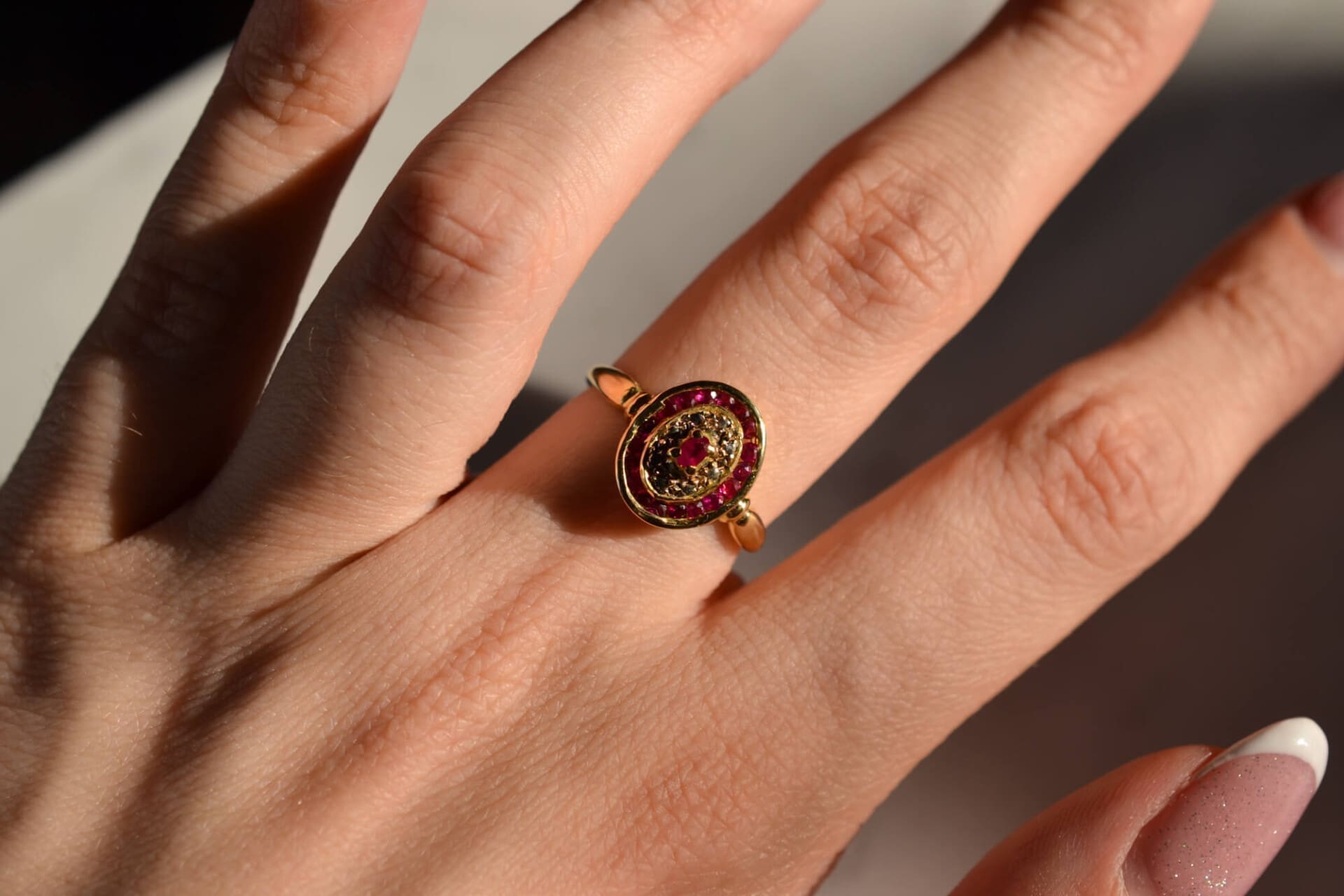 Bague Art déco Rubis