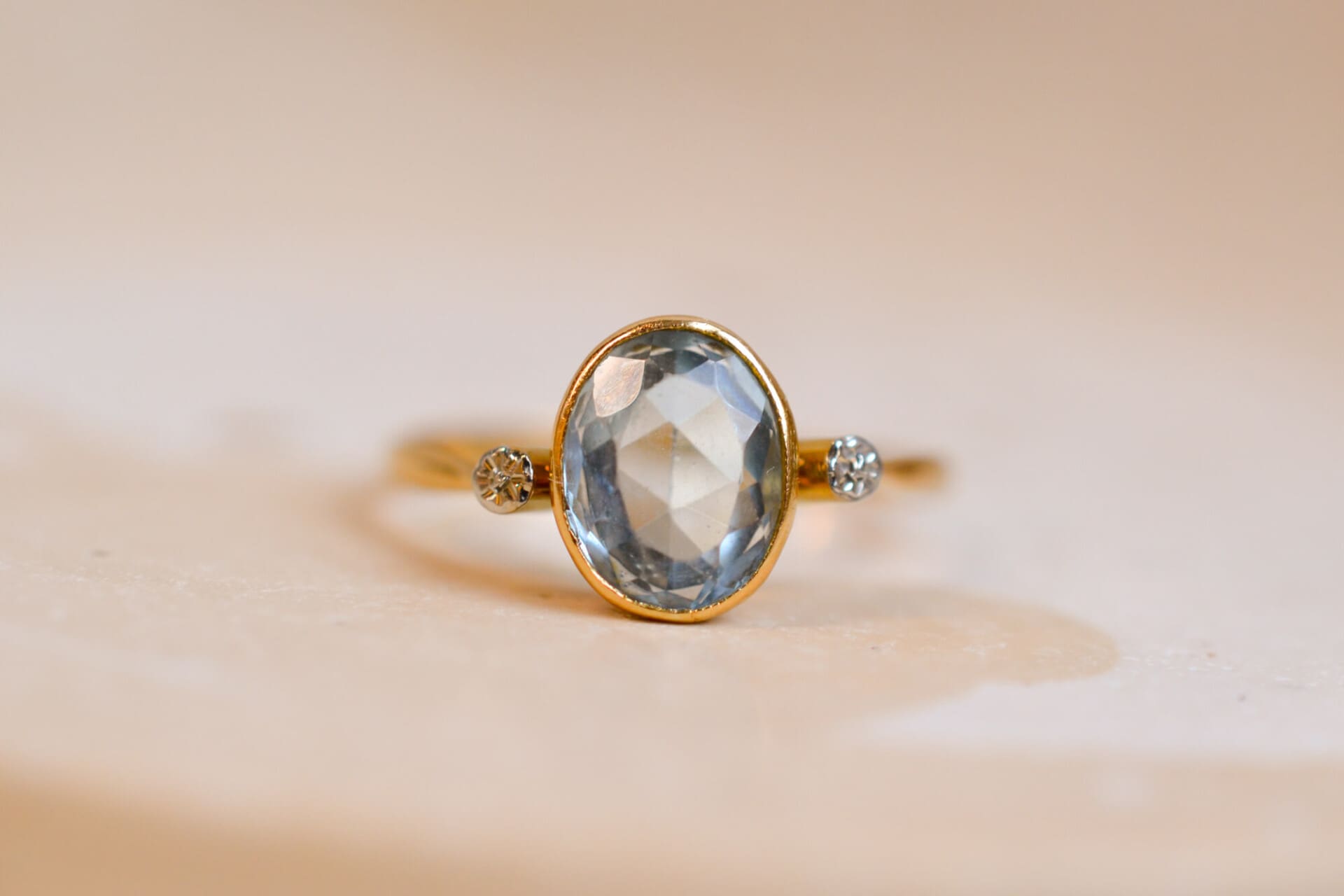 Bague ovale Aigue-Marine