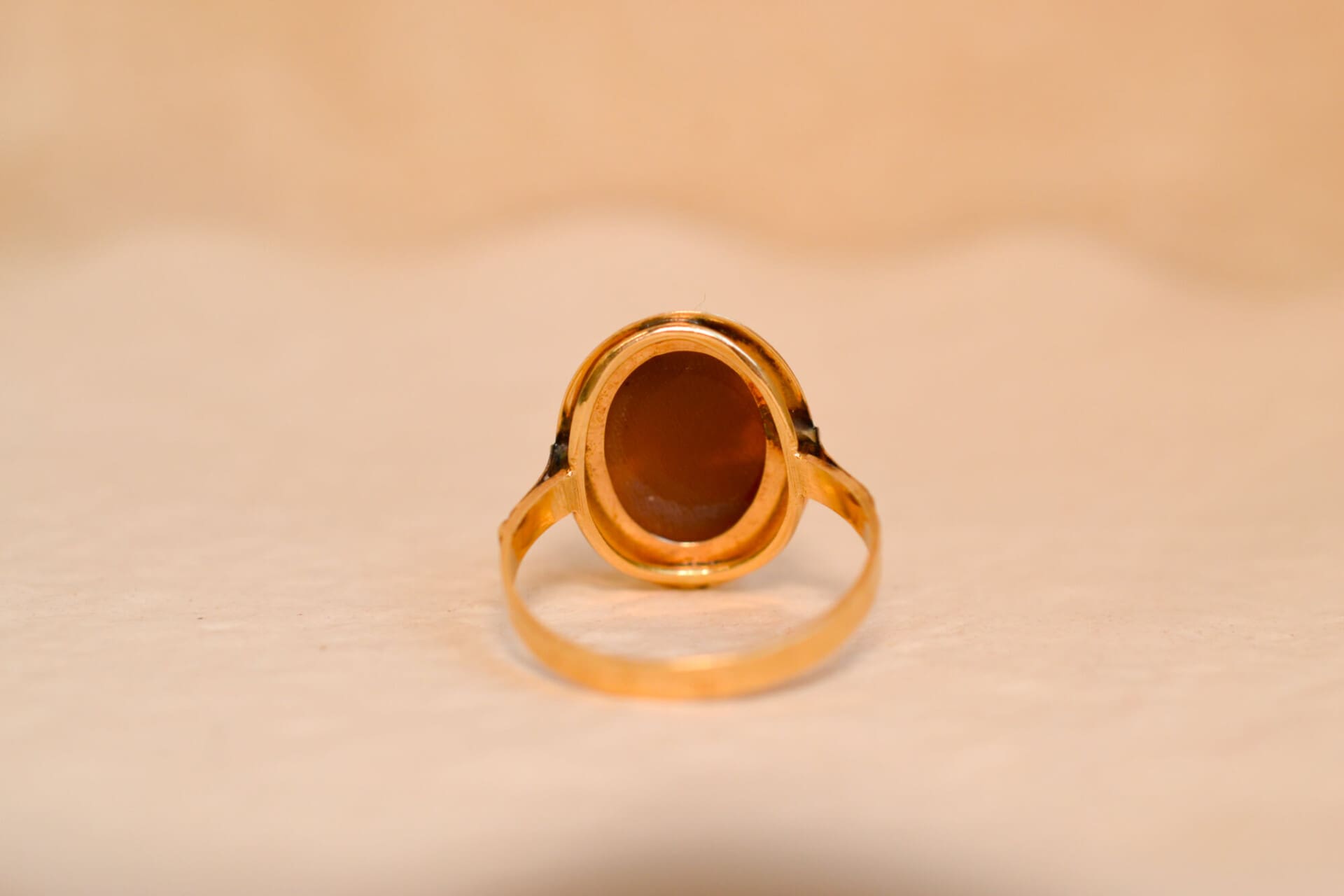 Bague Camée Agate brune