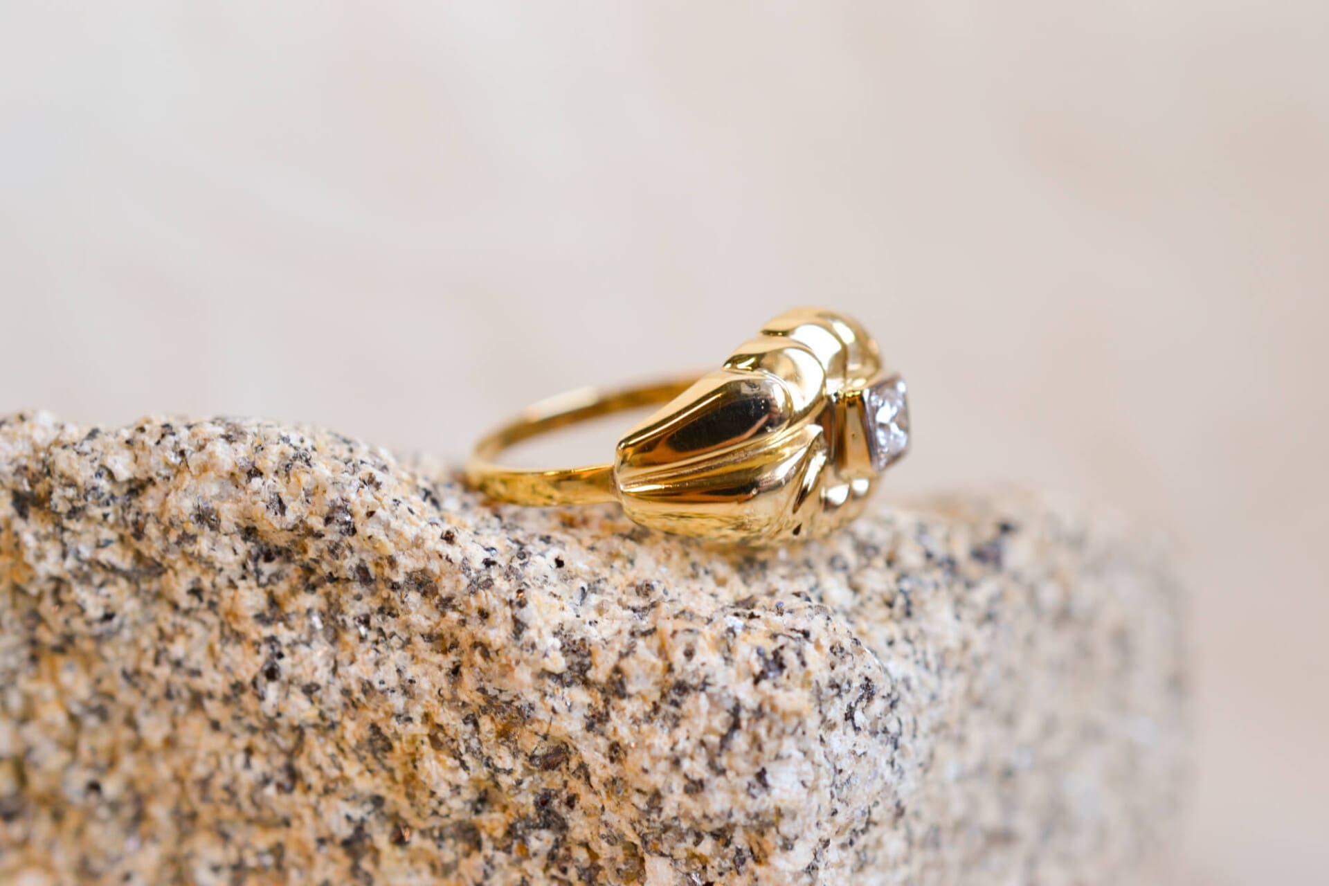 Bague style Tank Diamant