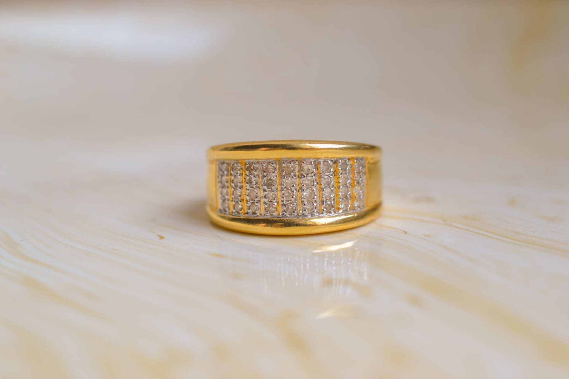 Bague bandeau Diamants