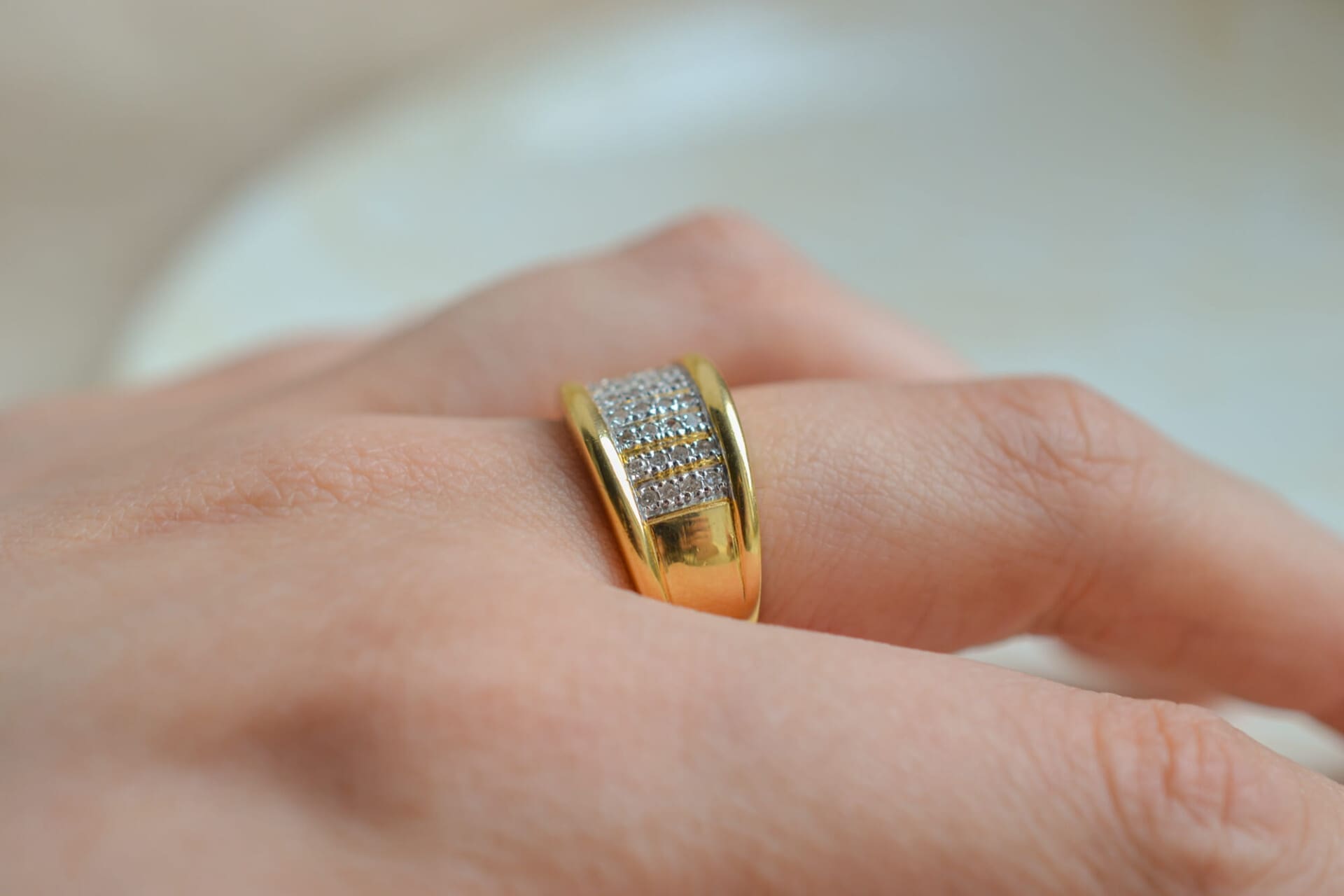 Bague bandeau Diamants