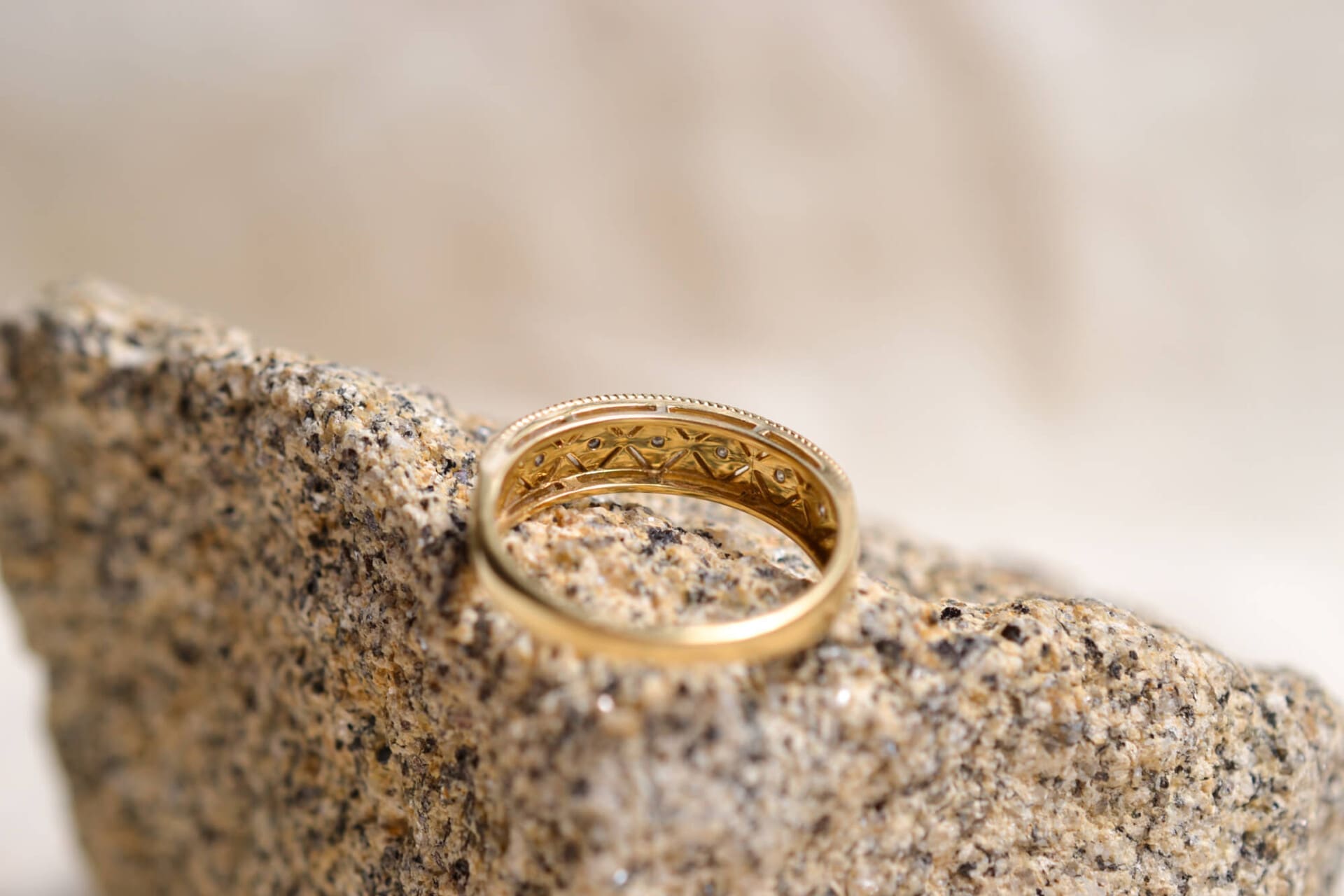 Bague bandeau Diamants motif géométrique