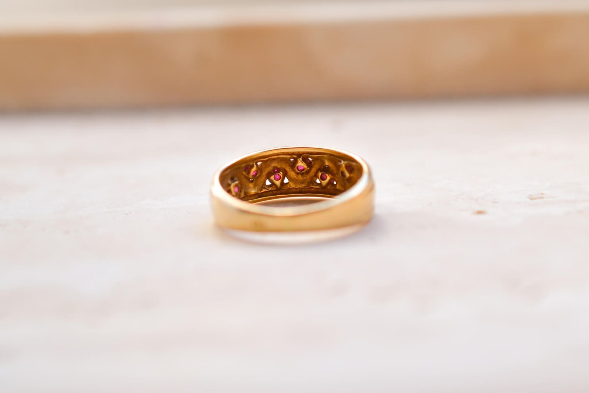 Bague bandeau Rubis