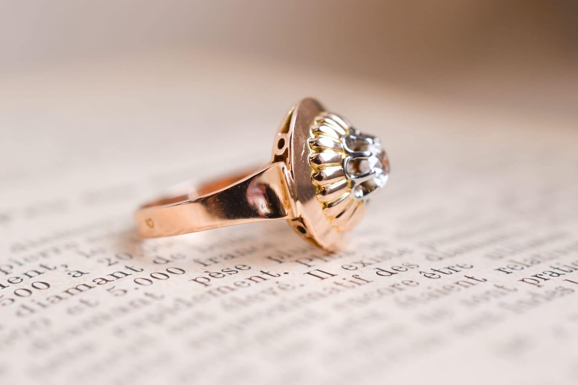 Bague circulaire Art Déco Oxyde