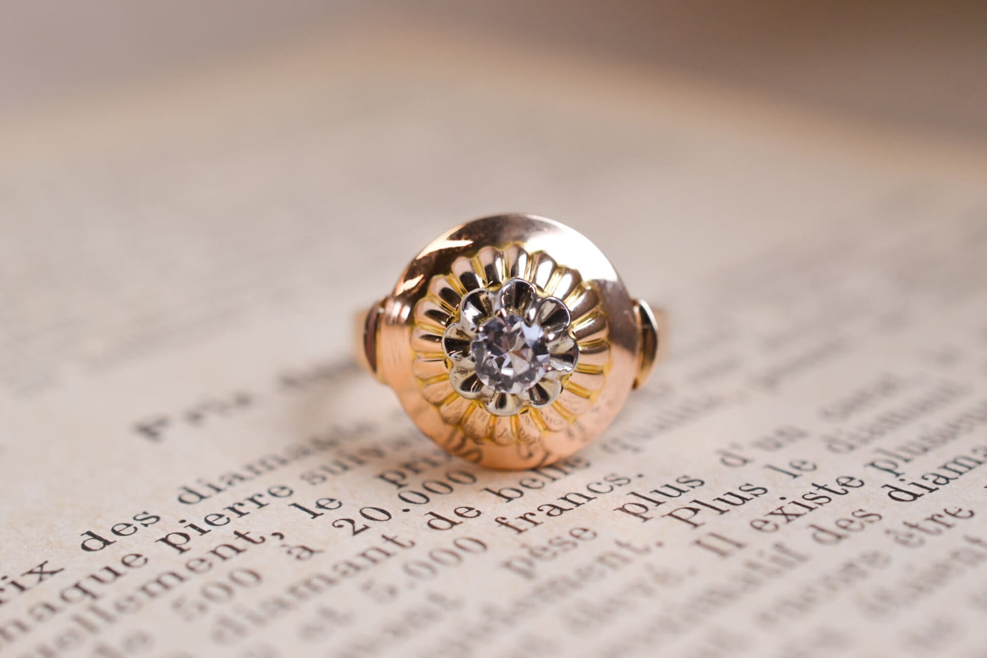 Bague circulaire Art Déco Oxyde