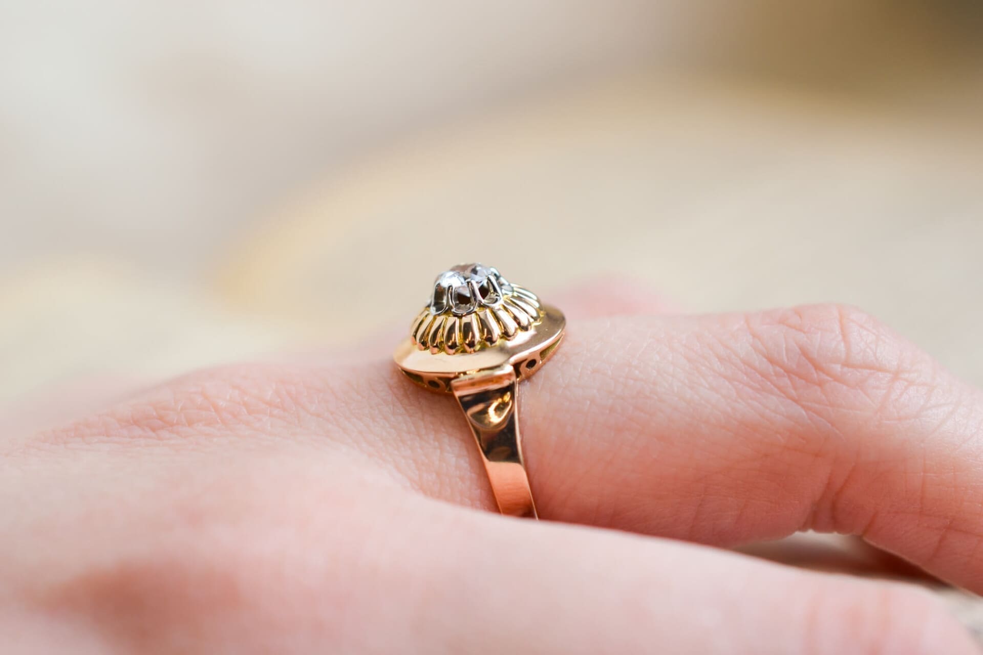 Bague circulaire Art Déco Oxyde