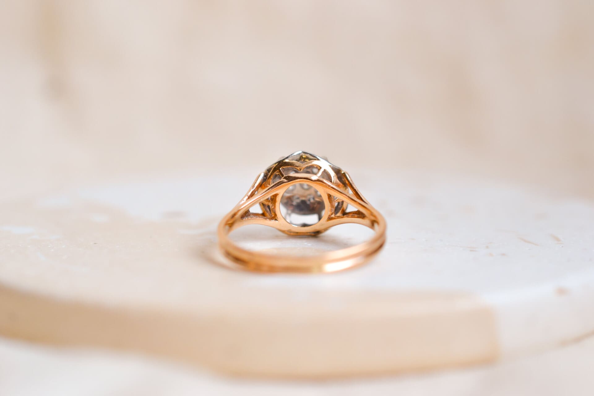 Bague circulaire 2 Ors Diamants