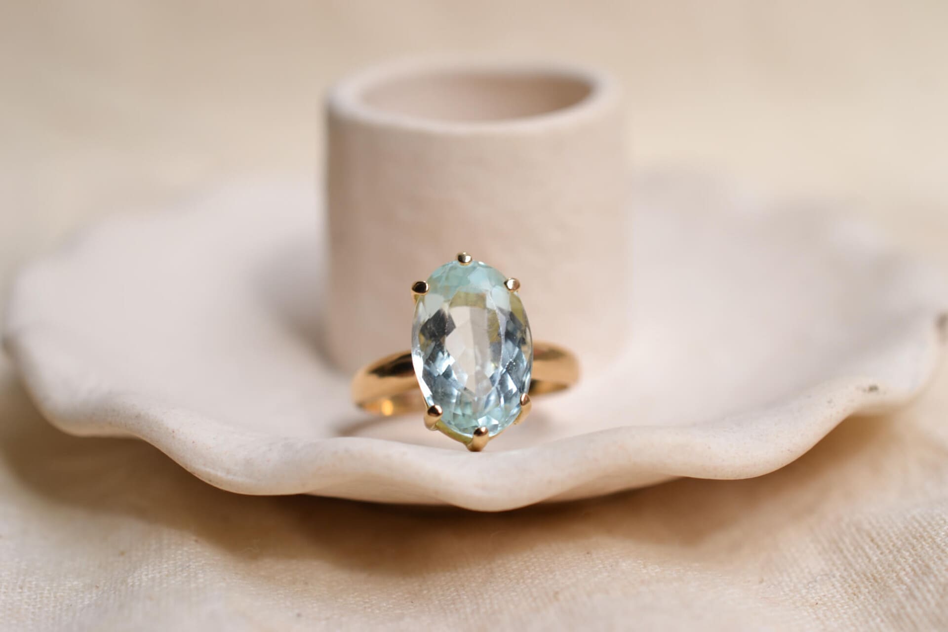 Bague cocktail Aigue-Marine
