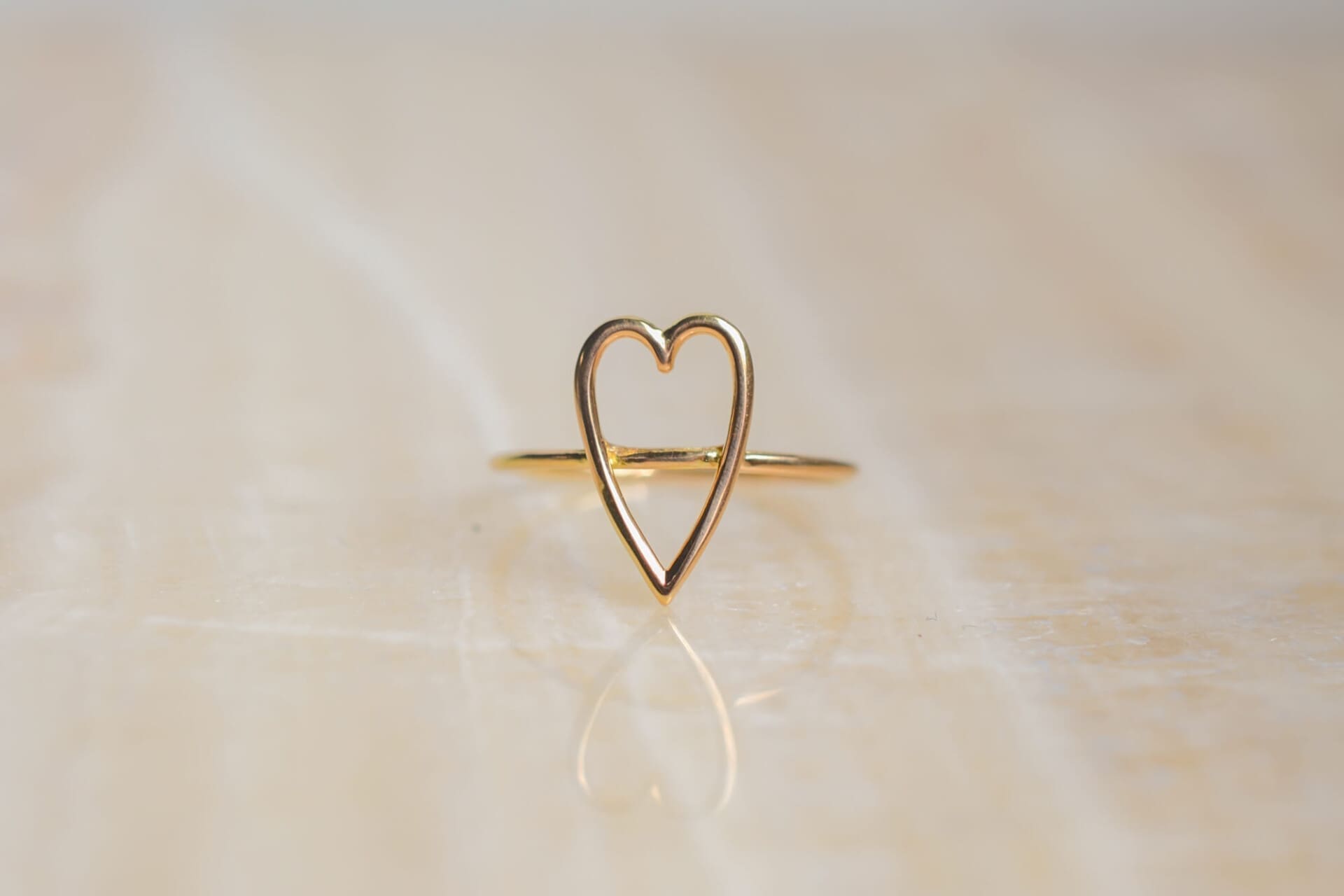 Bague coeur ajouré