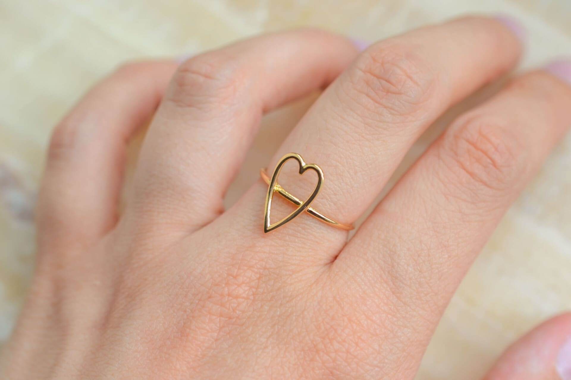 Bague coeur ajouré