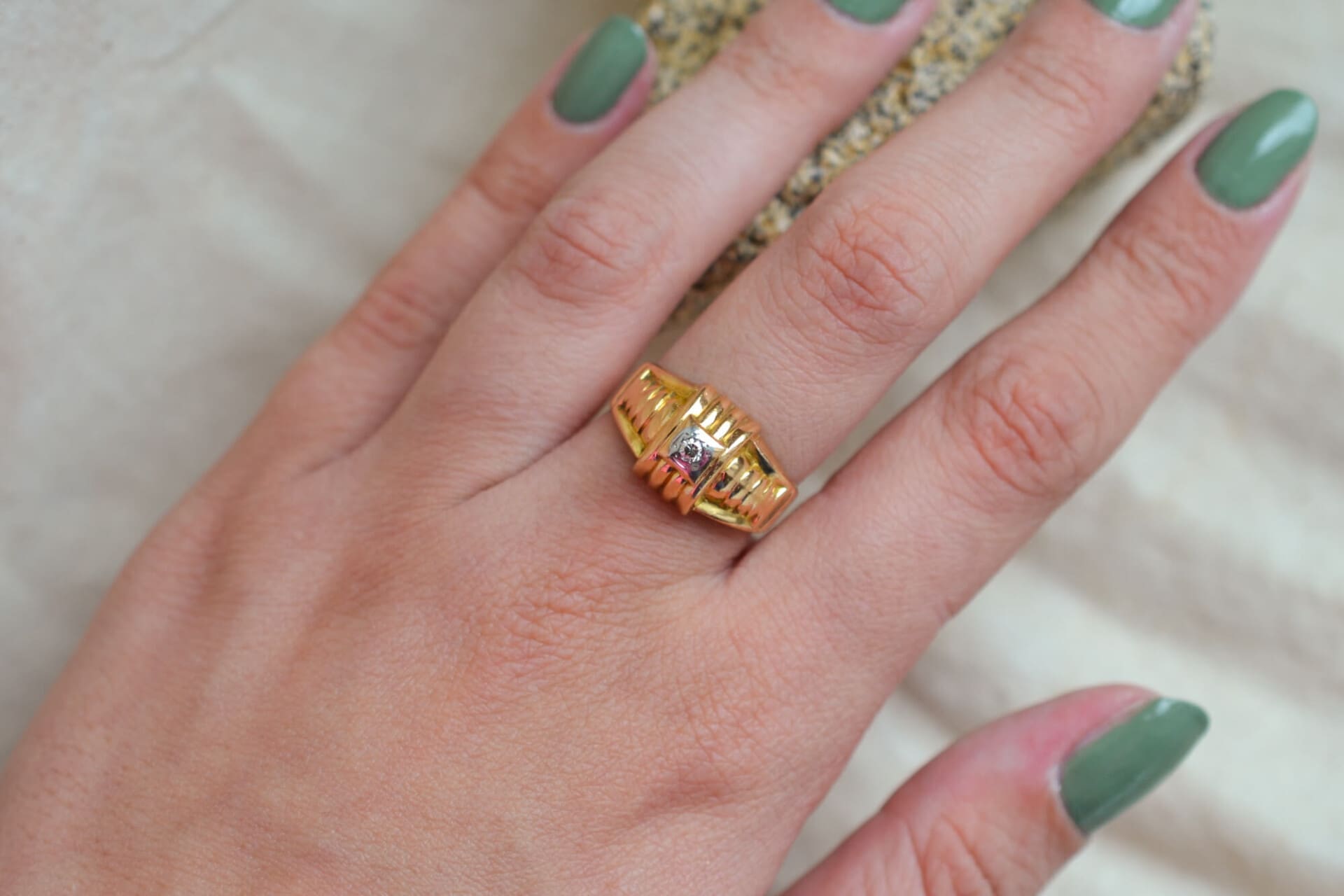 Bague dôme Art Déco Diamant